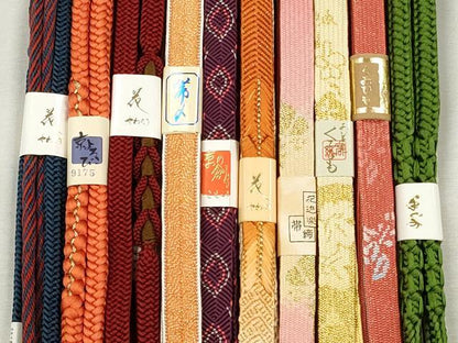 平和屋着物●和装小物　帯締め10本セット　高麗組　唐組　笹浪組　大和組　金糸　逸品　未使用　CABJ3879qe