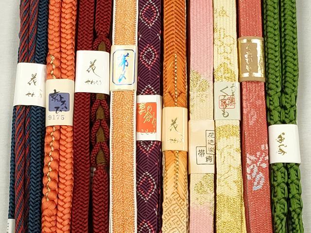 平和屋着物●和装小物　帯締め10本セット　高麗組　唐組　笹浪組　大和組　金糸　逸品　未使用　CABJ3879qe