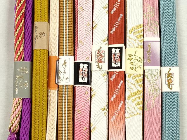 平和屋着物● 和装小物 帯締め10本セット 高麗組 笹浪組 鎌倉織 TOKI志すい 礼装用 金糸 逸品 未使用 CABJ3880qe