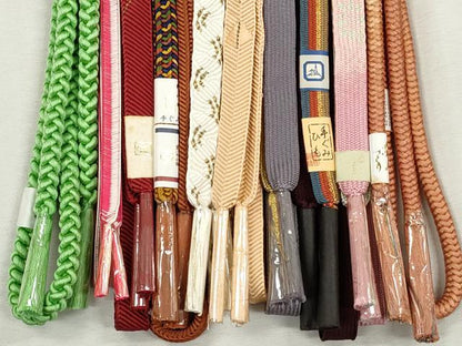 平和屋着物●和装小物　帯締め10本セット　高麗組　笹浪組　唐組　御岳組　鴨川組　金糸　逸品　未使用　CABJ3881qe