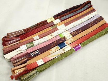 平和屋着物●和装小物　帯締め10本セット　高麗組　笹浪組　大和組　礼装用　金糸　逸品　未使用　CABJ3884qe