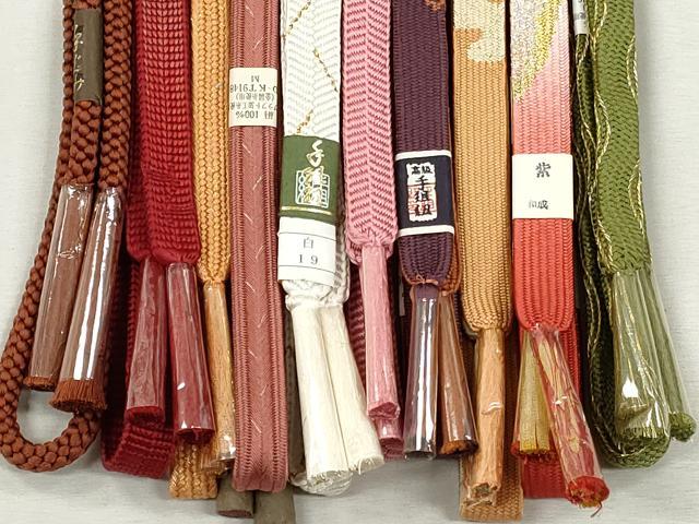 平和屋着物●和装小物　帯締め10本セット　高麗組　笹浪組　大和組　礼装用　金糸　逸品　未使用　CABJ3884qe