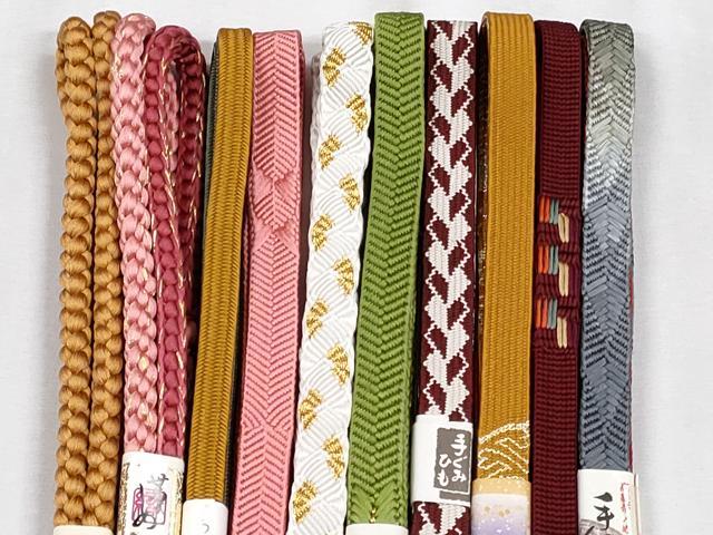 平和屋着物●和装小物　帯締め10本セット　高麗組　笹浪組　唐組　草木染　礼装用　金糸　逸品　未使用　CABJ3886qe