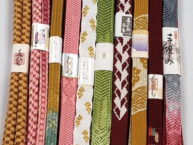 平和屋着物●和装小物　帯締め10本セット　高麗組　笹浪組　唐組　草木染　礼装用　金糸　逸品　未使用　CABJ3886qe
