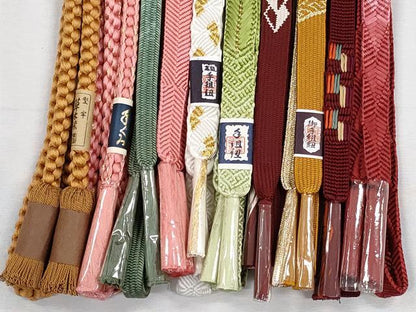 平和屋着物●和装小物　帯締め10本セット　高麗組　笹浪組　唐組　草木染　礼装用　金糸　逸品　未使用　CABJ3886qe