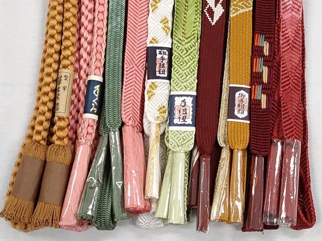 平和屋着物●和装小物　帯締め10本セット　高麗組　笹浪組　唐組　草木染　礼装用　金糸　逸品　未使用　CABJ3886qe