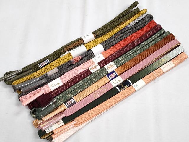 平和屋着物●和装小物　帯締め10本セット　高麗組　笹浪組　冠組　金糸　逸品　未使用　CABJ3887qe