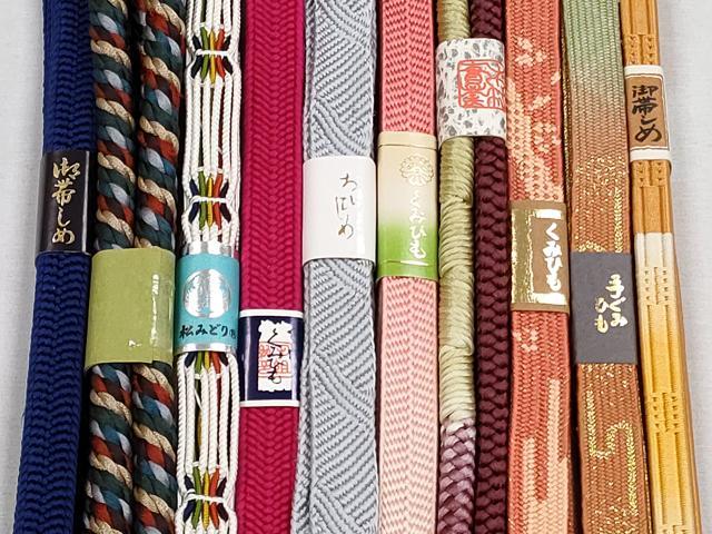 平和屋着物●和装小物　帯締め10本セット　高麗組　鴨川組　笹浪組　金糸　逸品　未使用　CABJ3891qe