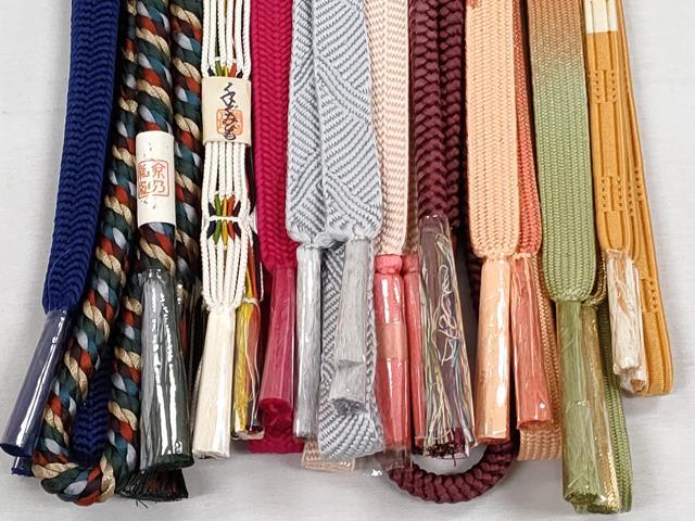 平和屋着物●和装小物　帯締め10本セット　高麗組　鴨川組　笹浪組　金糸　逸品　未使用　CABJ3891qe
