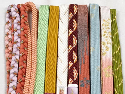 平和屋着物●和装小物　帯締め10本セット　高麗組　唐組　礼装用　金糸　逸品　未使用　CABJ3892qe