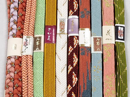 平和屋着物●和装小物　帯締め10本セット　高麗組　唐組　礼装用　金糸　逸品　未使用　CABJ3892qe