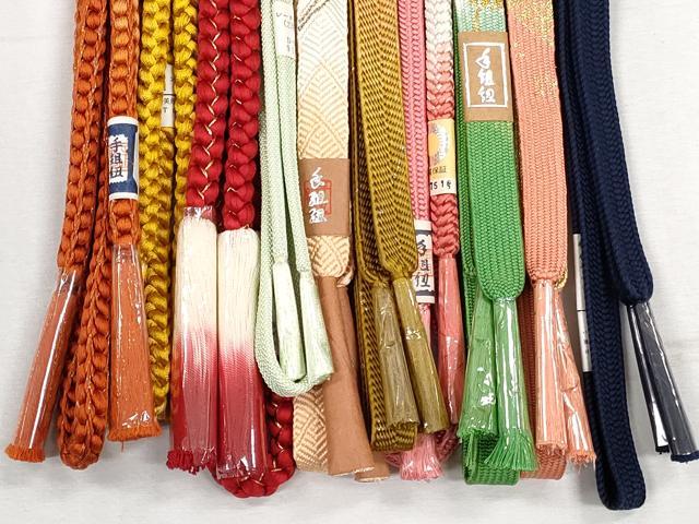 平和屋着物●和装小物　帯締め10本セット　高麗組　御岳組　平源氏組　金糸　逸品　未使用　CABJ3893qe