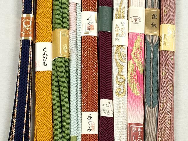 平和屋着物●和装小物　帯締め10本セット　高麗組　鴨川組　笹浪組　礼装用　金糸　逸品　未使用　CABJ3894qe