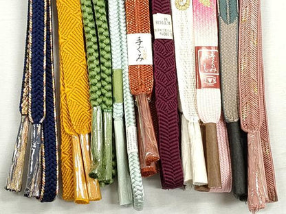 平和屋着物●和装小物　帯締め10本セット　高麗組　鴨川組　笹浪組　礼装用　金糸　逸品　未使用　CABJ3894qe