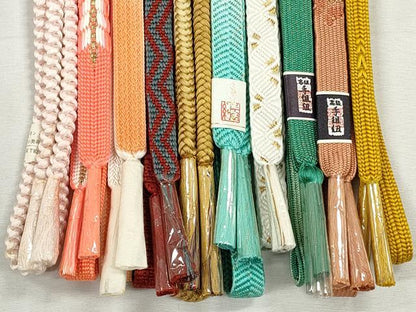 平和屋着物●和装小物　帯締め10本セット　高麗組　笹浪組　鴨川組　唐組　礼装用　金糸　逸品　未使用　CABJ3895qe
