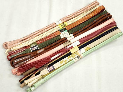 平和屋着物●和装小物　帯締め10本セット　高麗組　平源氏組　大和　金糸　三越扱い　逸品　未使用　CABJ3896qe