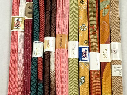 平和屋着物●和装小物　帯締め10本セット　高麗組　笹浪組　冠組　鴨川組　金糸　逸品　未使用　CABJ3897qe