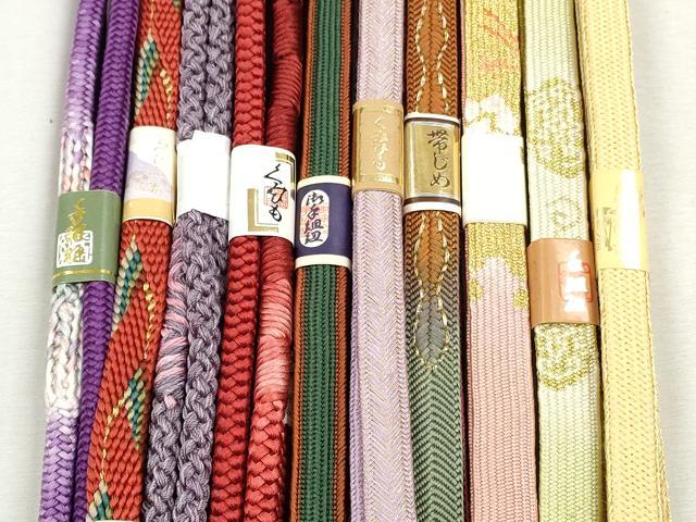 平和屋着物●和装小物　帯締め10本セット　高麗組　笹浪組　大和組　鴨川組　金糸　逸品　未使用　CABJ3900qe