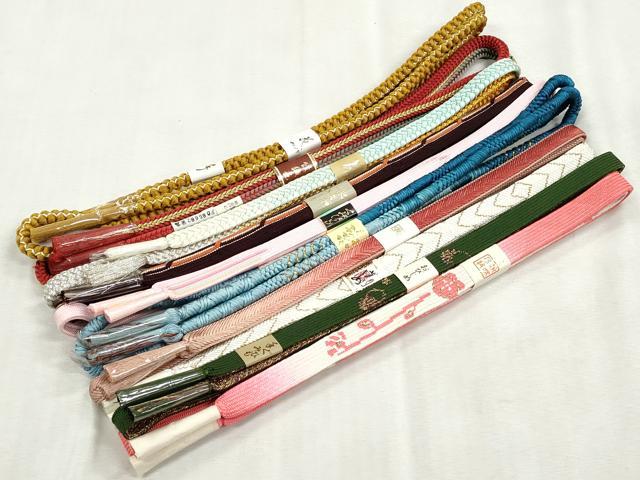 平和屋着物●和装小物　帯締め10本セット　高麗組　笹浪組　鴨川組　大和組　金糸　逸品　未使用　CABJ3902qe