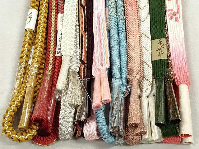 平和屋着物●和装小物　帯締め10本セット　高麗組　笹浪組　鴨川組　大和組　金糸　逸品　未使用　CABJ3902qe