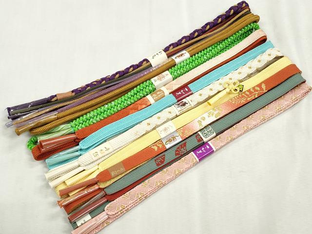平和屋着物●和装小物　帯締め10本セット　高麗組　笹浪組　唐組　奈良組　礼装用　金糸　さが美扱い　逸品　未使用　CABJ3903qe