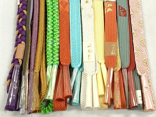 平和屋着物●和装小物　帯締め10本セット　高麗組　笹浪組　唐組　奈良組　礼装用　金糸　さが美扱い　逸品　未使用　CABJ3903qe