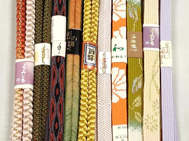 平和屋着物●和装小物　帯締め10本セット　高麗組　笹浪組　大和組　礼装用　金糸　逸品　未使用　CABJ3904qe