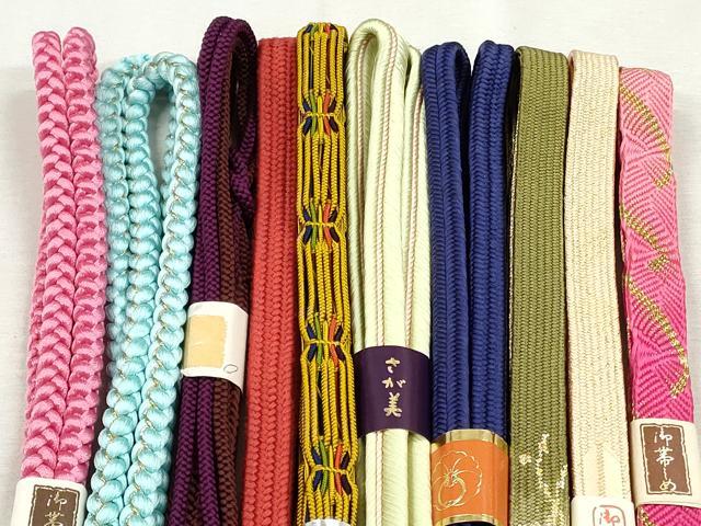 平和屋着物●和装小物　帯締め10本セット　高麗組　冠組　大和　唐組　金糸　さが美扱い　逸品　未使用　CABJ3905qe