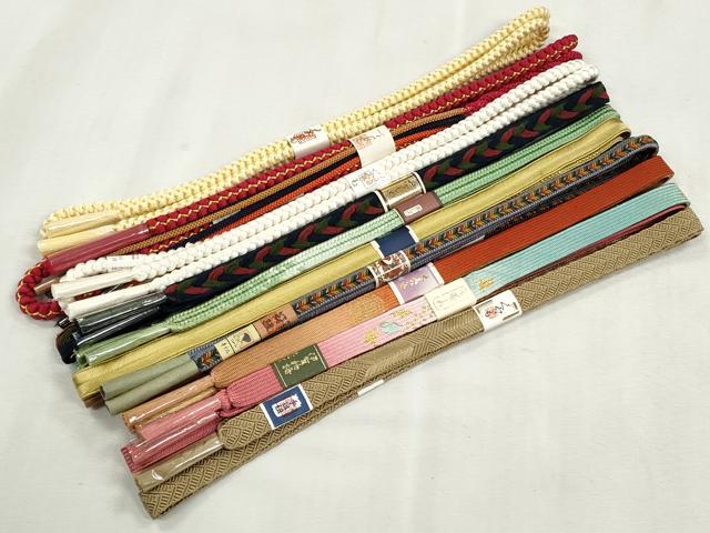 平和屋着物●和装小物　帯締め10本セット　高麗組　冠組　大和組　金糸　逸品　未使用　CABJ3906qe