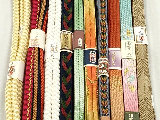 平和屋着物●和装小物　帯締め10本セット　高麗組　冠組　大和組　金糸　逸品　未使用　CABJ3906qe