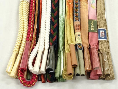 平和屋着物●和装小物　帯締め10本セット　高麗組　冠組　大和組　金糸　逸品　未使用　CABJ3906qe