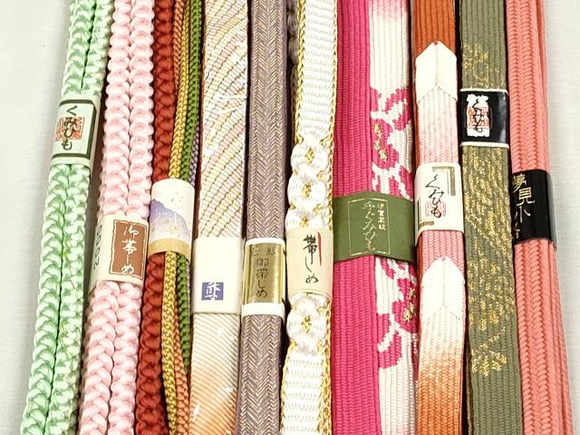 平和屋着物●和装小物　帯締め10本セット　高麗組　平源氏組　大和組　礼装用　金糸　逸品　未使用　CABJ3907qe