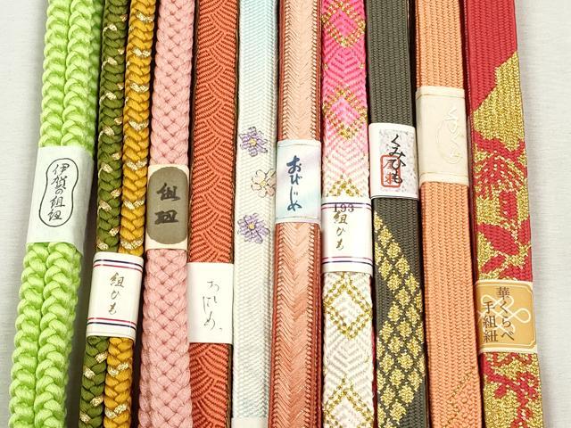平和屋着物●和装小物　帯締め10本セット　高麗組　唐組　大和組　金糸　逸品　未使用　CABJ3909qe