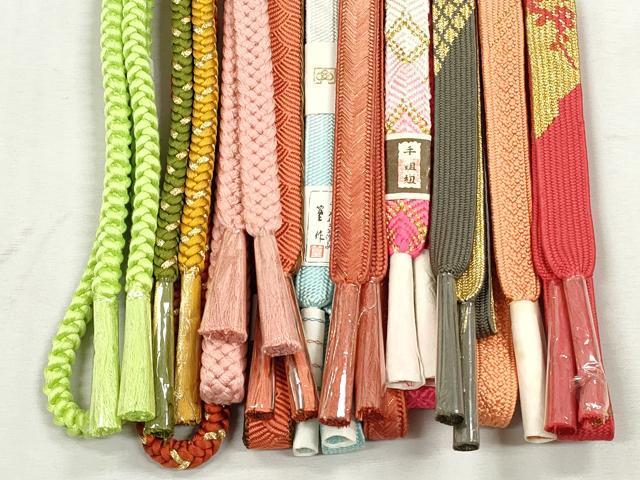 平和屋着物●和装小物　帯締め10本セット　高麗組　唐組　大和組　金糸　逸品　未使用　CABJ3909qe