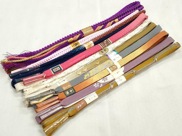 平和屋着物●和装小物　帯締め10本セット　高麗組　笹浪組　礼装用　金糸　逸品　未使用　CABJ3910qe