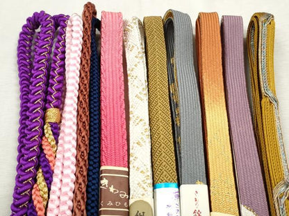 平和屋着物●和装小物　帯締め10本セット　高麗組　笹浪組　礼装用　金糸　逸品　未使用　CABJ3910qe