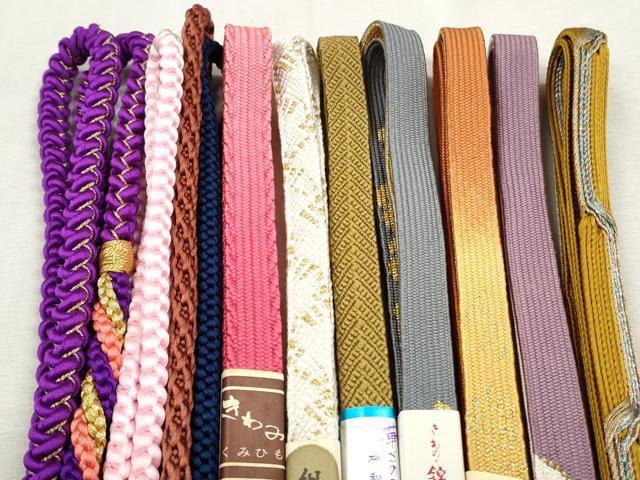 平和屋着物●和装小物　帯締め10本セット　高麗組　笹浪組　礼装用　金糸　逸品　未使用　CABJ3910qe