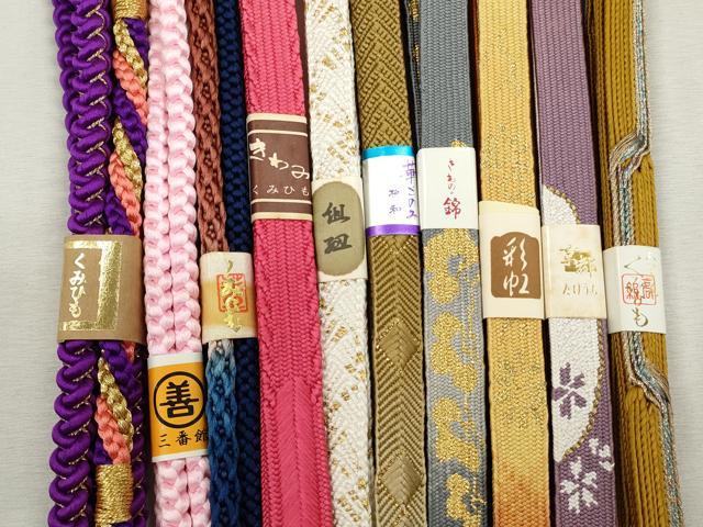 平和屋着物●和装小物　帯締め10本セット　高麗組　笹浪組　礼装用　金糸　逸品　未使用　CABJ3910qe