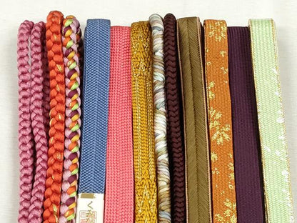 平和屋着物●和装小物　帯締め10本セット　高麗組　大和組　鴨川組　金糸　逸品　未使用　CABJ3911qe