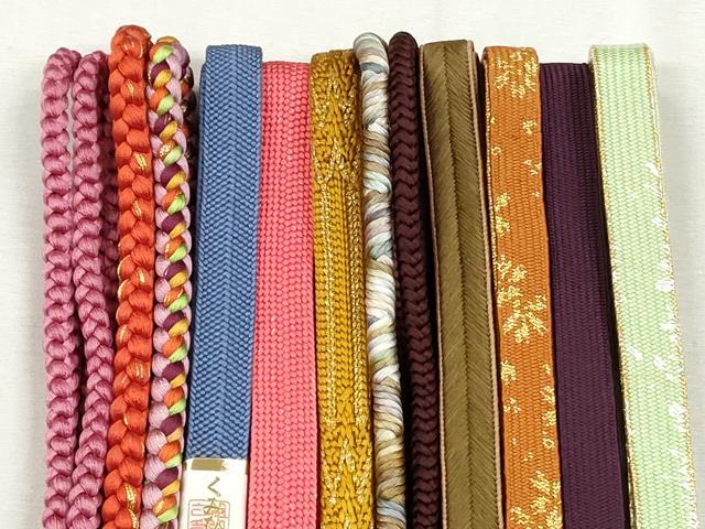 平和屋着物●和装小物　帯締め10本セット　高麗組　大和組　鴨川組　金糸　逸品　未使用　CABJ3911qe