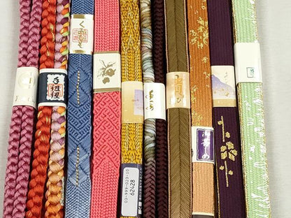 平和屋着物●和装小物　帯締め10本セット　高麗組　大和組　鴨川組　金糸　逸品　未使用　CABJ3911qe
