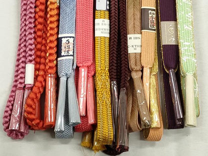 平和屋着物●和装小物　帯締め10本セット　高麗組　大和組　鴨川組　金糸　逸品　未使用　CABJ3911qe