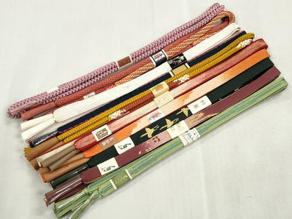 平和屋着物●和装小物　帯締め10本セット　高麗組　角八つ組　大和組　金糸　逸品　未使用　CABJ3912qe