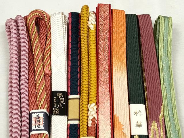 平和屋着物●和装小物　帯締め10本セット　高麗組　角八つ組　大和組　金糸　逸品　未使用　CABJ3912qe