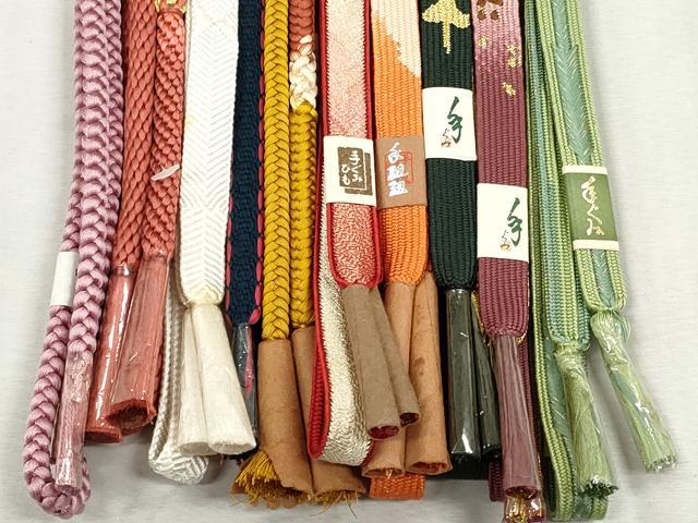 平和屋着物●和装小物　帯締め10本セット　高麗組　角八つ組　大和組　金糸　逸品　未使用　CABJ3912qe