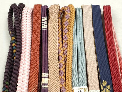平和屋着物●和装小物　帯締め10本セット　高麗組　冠組　金糸　逸品　未使用　CABJ3914qe