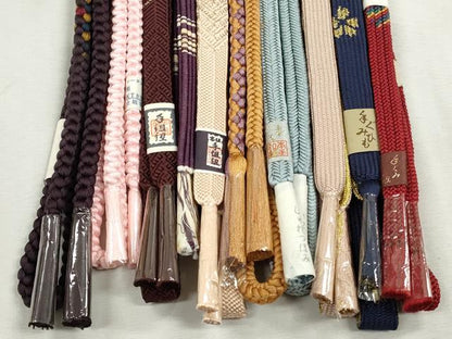 平和屋着物●和装小物　帯締め10本セット　高麗組　冠組　金糸　逸品　未使用　CABJ3914qe