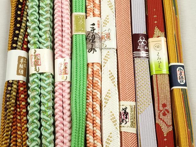 平和屋着物●和装小物　帯締め10本セット　高麗組　笹浪組　礼装用　金糸　逸品　未使用　CABJ3915qe