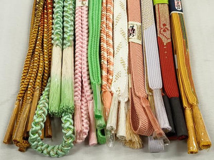 平和屋着物●和装小物　帯締め10本セット　高麗組　笹浪組　礼装用　金糸　逸品　未使用　CABJ3915qe