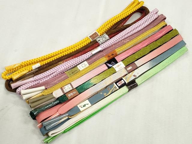平和屋着物●和装小物　帯締め10本セット　高麗組　笹浪組　大和組　礼装用　金糸　逸品　未使用　CABJ3918qe